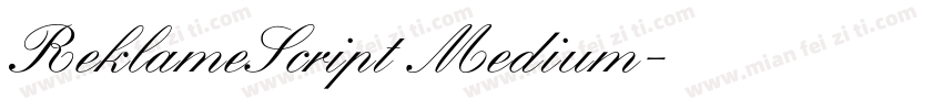 ReklameScript Medium字体转换